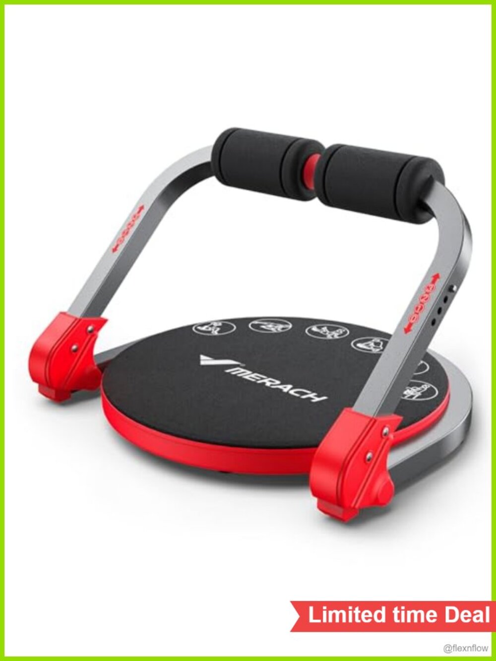 Ab Machine Sit Up Equipment 3 Resistance Levels Automatic Rebound Foldable